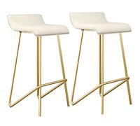 ZBZFGE Tabourets de Bar tabourets de comptoir à Hauteur avec Dos, chaises de Bar rembourrées avec Faux Cuir rembourré Repose-Pied, Tabouret de Bar pour l'île Kitchens, Rustique, 330 LB