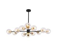 ZBZFGE Vintage de Industriel en métal Noir Vintage Verre sphérique Moderne Pendant la Plafond de Finition chromée irrégulière légère pour l'évier Bar-Black Gold 15T （Gold-12T）