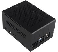 ZC506 Aluminum Case for Raspberry Pi 5 2GB 4GB 8GB 16GB Support PCIe to 2.5G Ethernet Port M.2 NVMe PoE Hat WIFI7 PCIe Peripheral Board ZP593 ZP595 ZP511 ZP581 ZP590B and Pi 5 Active Cooler