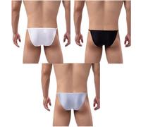 ZC8bdbd Slip bikini pour homme taille basse sous-vêtements gay sous-vêtements sexy jockstrap G-string bikini slip short, 3 couleurs, Medium
