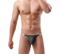 ZC8bdbd Slip de bikini détachable pour homme sexy en dentelle G-string à bords étroits U convexe, noir, X-Large