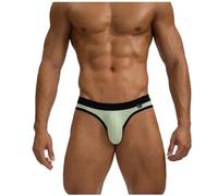ZC8bdbd Sous-vêtements sexy pour homme avec fil sissy - Boxer et slip - Grand sac en U - Bikini convexe, vert, Large