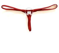 ZC8bdbd String pour homme avec sangle Jock Strap O-Rings G-Strings Trou Micro String Homme Sous-vêtements Culotte Dos en T, Rouge, Large