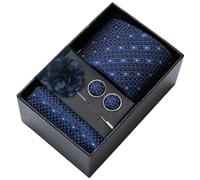 ZCABYBD Cravate Set De Mariage Marié Festif Bordeaux Costume pour Hommes Boutons Manchette Accessoires Corsage Coffret-3