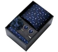 ZCABYBD Cravate Set De Mariage Marié Festif Bordeaux Costume pour Hommes Boutons Manchette Accessoires Corsage Coffret-1