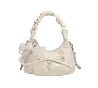 ZCABYBD Sac Femme À Main Plissé Doux avec Un Style Étranger, La Mode Et Polyvalent pour Les Femmes, Bandoulière en Chaîne-Couleur Champagne