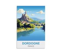ZCAIJNDD Poster de voyage vintage Dordogne France 20 x 30 cm