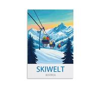 ZCAIJNDD SkiWelt Poster de voyage vintage Autriche 40 x 60 cm