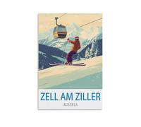 ZCAIJNDD Zell Am Ziller Poster de voyage vintage Autriche 60 x 90 cm