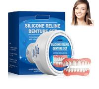 ZCAYJR Prothese dentaire silicone,dentier provisoire pour manger,convient pour la mâchoire supérieure et inférieure, ajustement en douceur,Pour Toutes Les Occasions Sociales