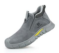 ZCBYBT Chaussures De Sécurité De Soudeur Chaussures De Travail Indestructibles en Acier, pour Site De Construction De Soudage,Gris,42 EU