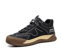 ZCBYBT Chaussures de Travail Anti-Smash en Acier pour Hommes Hiver Plus Velours Coton Chaussures de sécurité légères,Noir,44 EU