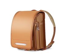 ZCBYBT PU Cuir Japonais boîte à Dos ransel Randoseru Verrouillage Automatique Sac à Dos léger, pour Les Filles garçons,Orange,32 * 15.5 * 23.5cm
