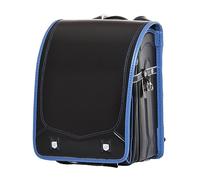 ZCBYBT Randoseru Ransel Sacs D'École Japonais Garçons Et Filles Verrouillage Automatique Waterpoorf PU Cuir Sac À Dos De Grande Capacité,Bleu,34 * 26 * 19cm