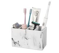 zccz Support de Brosse à Dents et Dentifrice - Support pour comptoir de Brosse à Dents électrique avec 6 emplacements - Support de Rangement pour Dentifrice, Rasoir, pinceaux de Maquillage