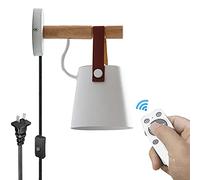 ZCCZJS 1 Pack Mur Mall Plug in , Smart Remote Control Mur Mur Mall Lamp Fixture 10W 800lm Wall Light , avec Cordon Plug-in , Hardwire intérieur Dimmable Mur