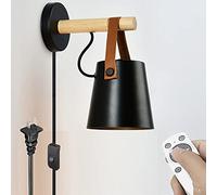 ZCCZJS 1 Pack Mur Mall Plug in , Smart Remote Control Mur Mur Mall Lamp Fixture 10W 800lm Wall Light , avec Cordon Plug-in , Hardwire intérieur Dimmable Mur
