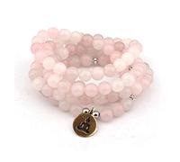 ZCCZJS 108 NATUREL POUDRE CRISTAL YOGA BRACELET Collier Fashion Collier Style 6