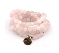 ZCCZJS 108 NATUREL POUDRE CRISTAL YOGA BRACELET Collier Fashion Collier Style 6