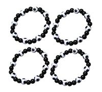 ZCCZJS 4pcs Football Perles Hommes Charme de Bijoux Sportifs Bracelets à thème résine pour Les faveurs de fête de Football