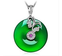 ZCCZJS 925 bijoux Chalcédoine vert émeraude collier jade joelrie joya joya