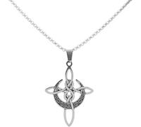ZCCZJS Accessoires 925 Collier de croix celtique Lucky Amulet