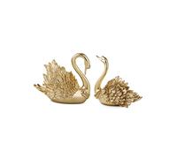 ZCCZJS Accueil Ornements Resin Crafes Une Paire de salan élégant Golden Swan Chambre de Chambre Décorations d'étude décorations d'art