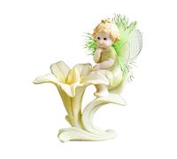 ZCCZJS Angel Flower Fairy Statue Sculpture Doll Elf Baby Statuette Figurine Modern Home Decor Cake Car Decoration Ornement Children's Chriatmas Gifts, 6