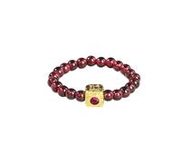 ZCCZJS Anneaux de cristal de Fengshi pour femmes, anneau d'étirement en pierre naturelle attire le bonheur riche chanceux, les anneaux de pierre précieuse pour la méditation d'équilibre émotions