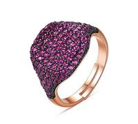 ZCCZJS Anneaux ouverts pour femmes, anneau ajusté European et American Retro Purple Crystal Ring Gift Romantic Bielry For Girl Femmes Couple Engagement Mariage Éternité Anneau de Noël Cadeau