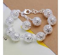ZCCZJS Bijoux Wedding 925 Stamp Silver Jewelry Femmes Hollow Big Ball Bracelets Bijoux