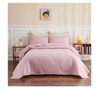 ZCCZJS Bohemian brodé 100% Coton 3pcs lit d'été Couvre-lit Queen Housse de lit matelassé avec 50 * 70 cm de taie, Ensemble de literie