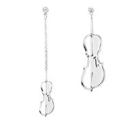 ZCCZJS Boucles d'oreilles de Style asymétrique pour Femmes, personnalité de Mode Simple Violoncelle AB de Conception de Conception, Conception Simple exagérée à l'aiguille Droite des Boucles