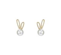 ZCCZJS Boucles d'oreilles élégantes de Mode pour Femmes incrustées de Boucles d'oreilles de Lapin Zircon