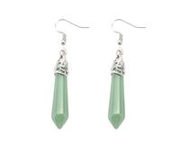 ZCCZJS Boucles d'oreilles en Pierre Naturelle pour Femmes - Créative Geométrique Handmade Handmade Malachite Prism Pendant, Bohemia Natural Raw Gemstone Women Party Gift UI