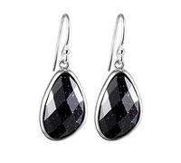 ZCCZJS Boucles d'oreilles pour Femmes, Boucle d'oreille S925 Bijoux rétro rétro Simple synthétique Vert Cristal de Sable Violet
