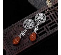 ZCCZJS Boucles d'oreilles pour Femmes, Boucles d'oreilles Chinoises de Boucles d'oreilles S Boucles d'oreilles Natural Southern Red Magnolia Magnols Retro Woman Woman Oreads Like My