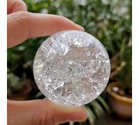 ZCCZJS Boules décoratives 4/5 / 6 cm Crystal Ice Crack Ball Glass Sphere Feng Shui Ornement Rocky Water Fountain Ball Ball Home Decor Figurine Decor Photography Ball (Couleur: Seule Ball, Taille: 40
