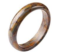 ZCCZJS Bracelet de Bracelet en Jade pour Femmes Chinois Style Classique Bracelet en Pierre colorée Naturelle, Bracelet Jade Gobi Natural Gobi, avec boîte à Bijoux, 56-62 mm, 62 mm