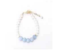 ZCCZJS Bracelet de Charme Luxury Natural Natural Ewater Pearls Aquamarine Perles à la Main Bracelets de brins pour Femmes Bangles Fine Jewelry 2021