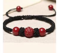 ZCCZJS Bracelet de Feng Shui, caspieuse Nuage Nuage nœud Bracelet Extensible amulette de Talisman Fort Attirer l'argent de Bonne Chance, Rouge (Couleur: re cinabar (Style: Or)
