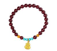 ZCCZJS Bracelet de Pierre de Pierre de Pierre Naturelle, Bracelet Natural de Quartz Bracelet Or Bracelet Rouge Bracelet Bracelet Multi-gemcristal Ring