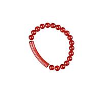 ZCCZJS Bracelet de Pierre précieuse Naturelle, Bracelet d'amulette Cinnabar Charm-Goldfishfish 8 mm Bracelet perlé Warding-Off Evil Spirits Reiki Crystal Meditation pour la Richesse de la Richesse