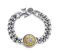 ZCCZJS Bracelet en argent sterling 925 masculin six mots mantra tournant la personnalité de la chaîne transfert rétro bracelet simple bijoux de tendance bijoux unisexe cadeau souvenir.