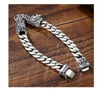ZCCZJS Bracelet en argent sterling S925, tête de dragon double dragon dominant les hommes et femmes de bouteille de souvenirs de cadeaux haut de gamme.