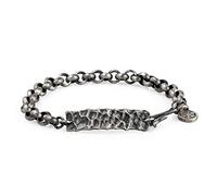 ZCCZJS Bracelet Hip Hop S925 Thai Silver Skull, Retro Punk Boy Girl Couple Bracelet Boad cadeau d'anniversaire de Noël