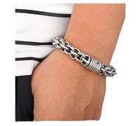 ZCCZJS Bracelet masculin 925 Anneau en argent sterling Set Bracelet des bijoux rétro de la chaîne masculine Dominering Retro