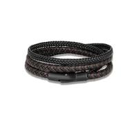 ZCCZJS Bracelet Men Bracelets Bijoux Style Men Men Double Couche en Cuir Bracelet Matte Black Accessoires