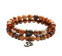 ZCCZJS Bracelets de charme pendentif pour femmes religieuses Bouddha Méditation Bracelet Bijoux Nouvelle nature en pierre Bracelet de prière 17cm 6