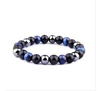 ZCCZJS Bracelets de perles d'hématite pour l'œil de tigre naturel Men pour la protection de la santé magnétique Femmes bijoux Nouveau bracelet à distance